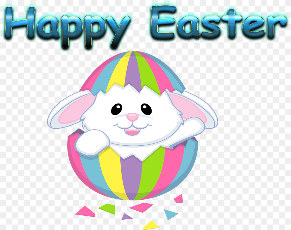 Happy Easter Free Pic Easter Bunny In The Egg, Face, Head, Person, Food Png