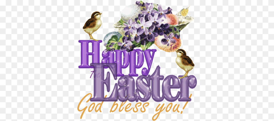 Happy Easter God Bless You Pictures Photos And Images For Religious Happy Easter Gif, Purple, Animal, Bird, Flower Free Png Download