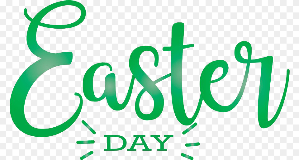 Happy Easter Logo Transparent Picture, Green, Text, Cross, Symbol Free Png Download