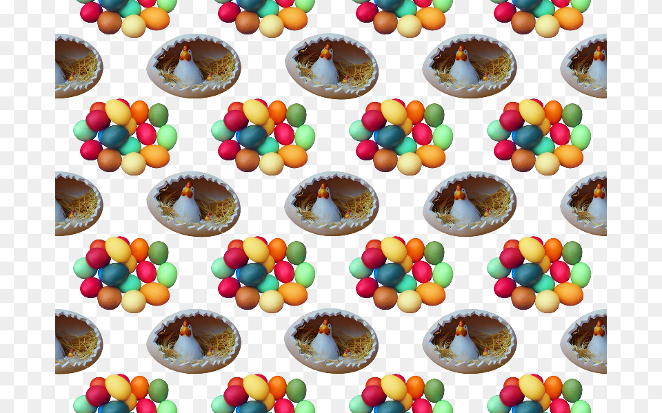 Happy Easter Pattern Background Seamless Isolated Circle, Food, Sweets, Candy, Animal Free Png Download