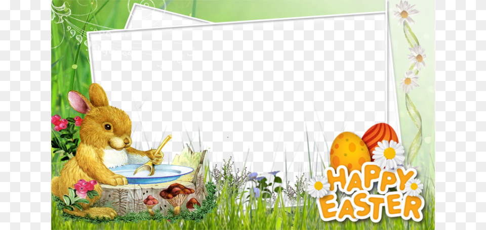 Happy Easter Photo Frame Overlay Filter Profile Picture Easter Bunny Photo Frame, People, Person, Teddy Bear, Toy Png