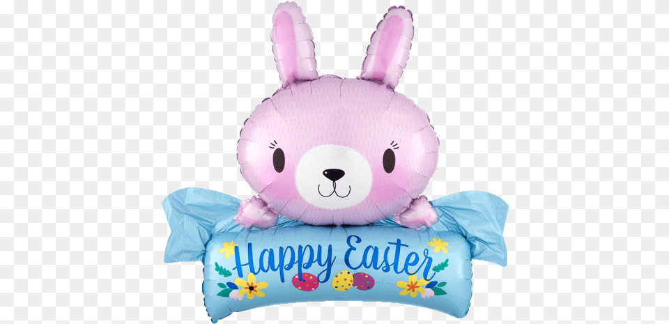 Happy Easter Pink Bunny Balloon Happy Easter Balloon, Birthday Cake, Cake, Cream, Cushion Free Transparent Png