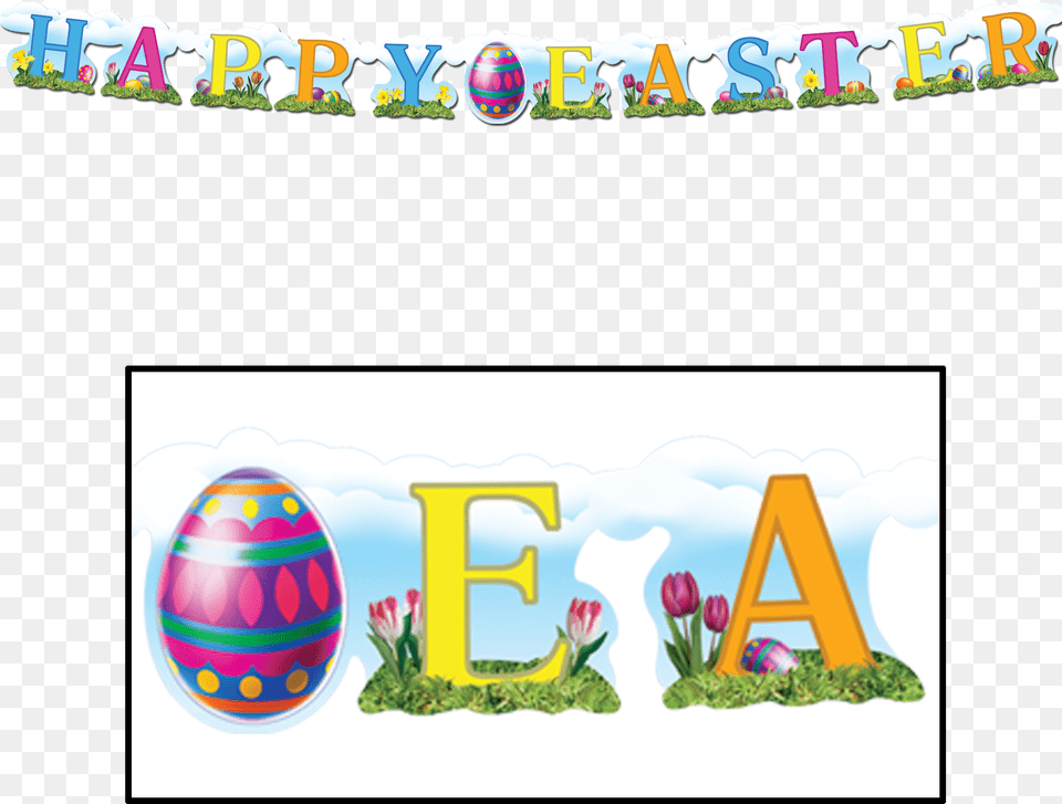 Happy Easter Streamer, Egg, Food, Easter Egg Free Transparent Png