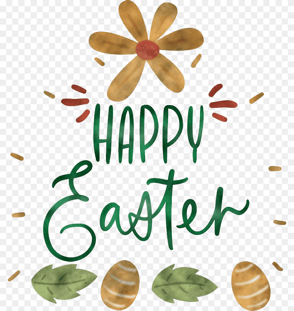 Happy Easter Text, Herbal, Herbs, Plant, Appliance Png