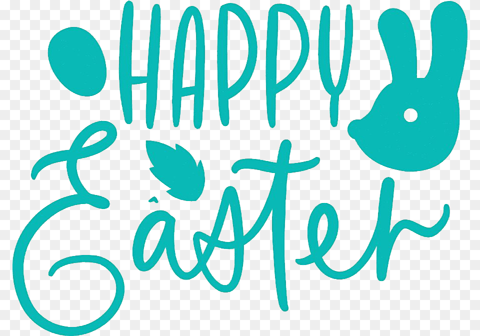 Happy Easter Text Hd Calligraphy, Clothing, Glove, Handwriting Png Image