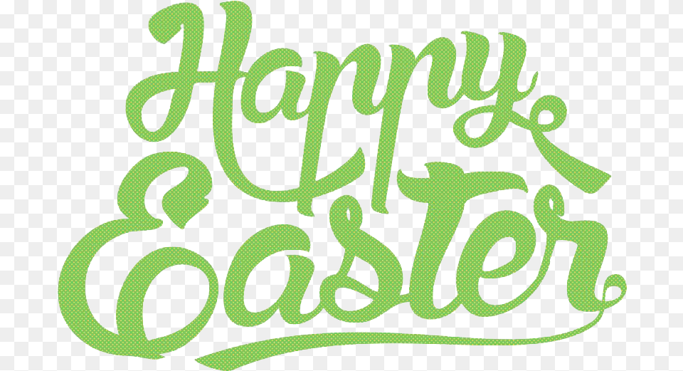 Happy Easter Text Photos, Green, Calligraphy, Handwriting Free Png Download