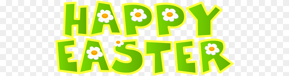 Happy Easter Transparent Clip, Green, Daisy, Flower, Plant Free Png Download