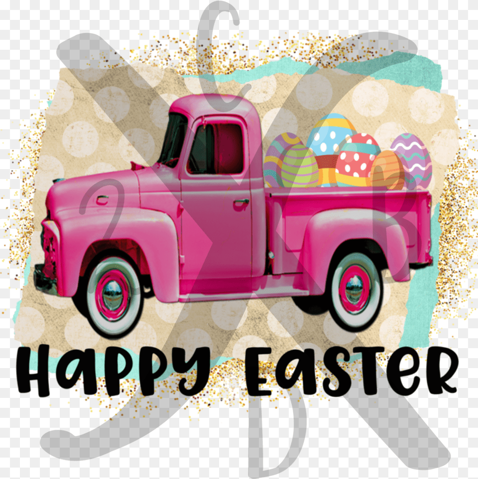 Happy Easter Truck U2014 2 Crazy B Designs Vinyl, Pickup Truck, Transportation, Vehicle, Machine Free Transparent Png