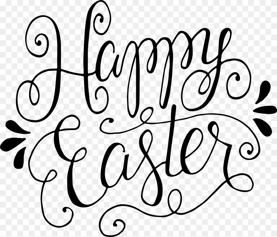 Happy Easter White, Gray Png