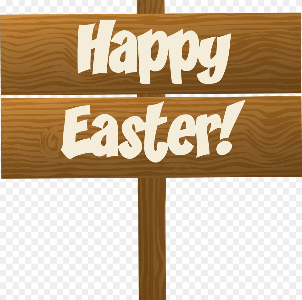 Happy Easter Wooden Sign Clip Art Image Happy Easter Sign Clipart, Wood, Plywood, Text, Lumber Free Transparent Png