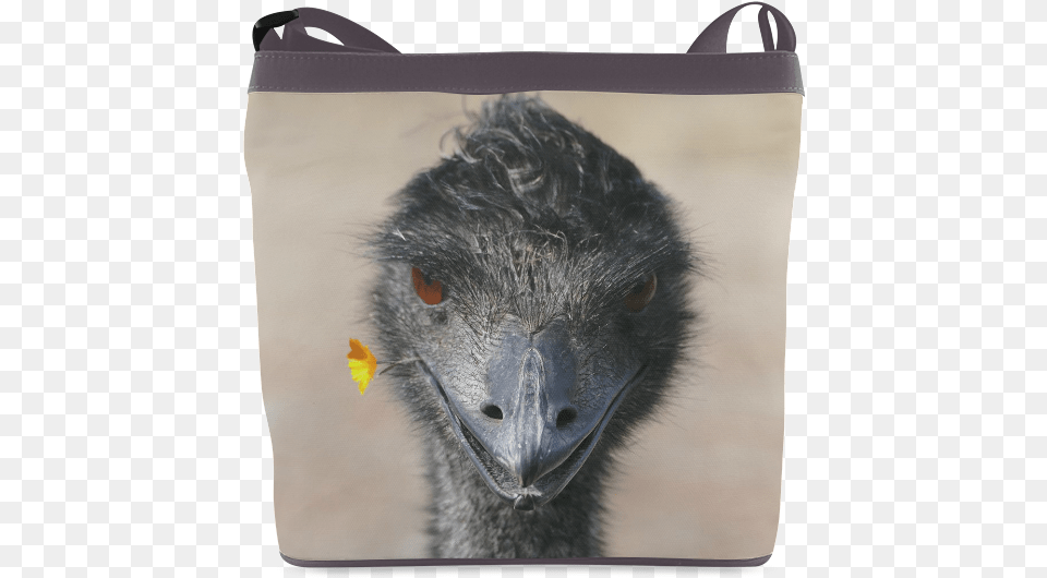 Happy Emu Crossbody Bags Portable Network Graphics, Animal, Beak, Bird, Mammal Png Image