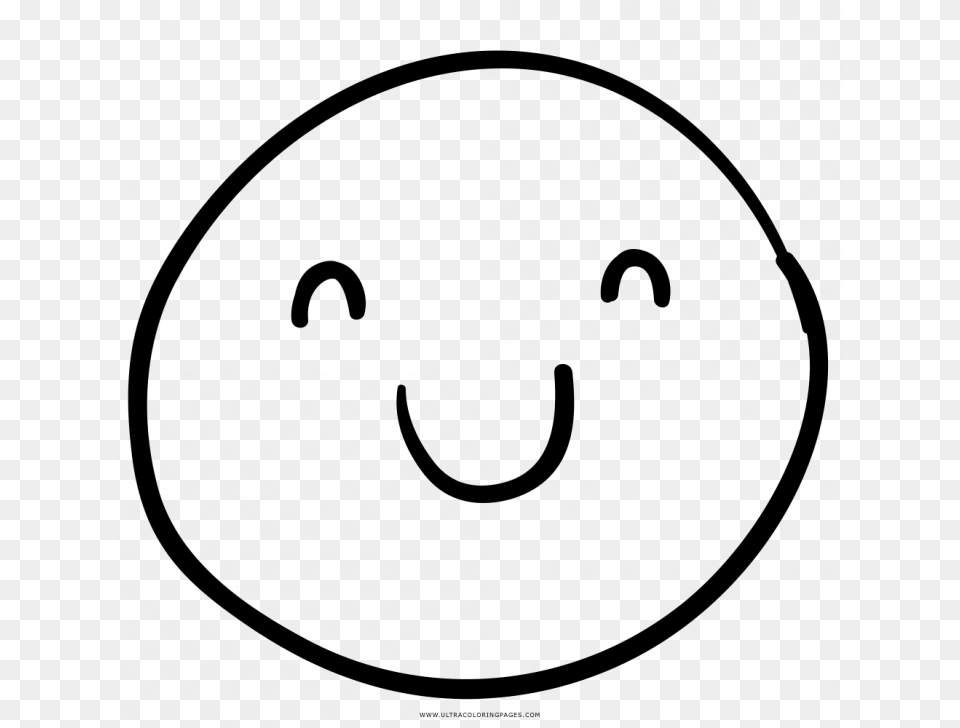 Happy Face Coloring Pages Drawn Transparent Smiley Face, Gray Png