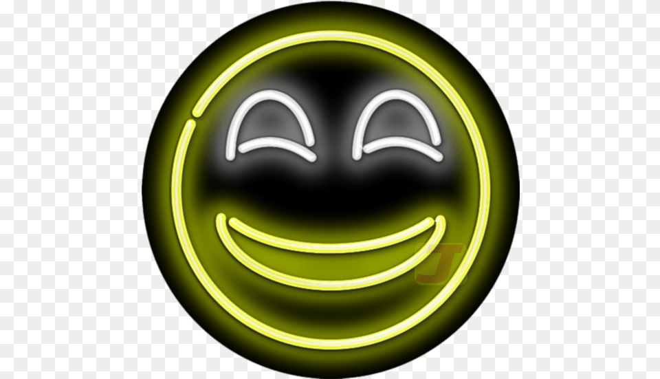Happy Face Emoji Neon Sign Neon Sign Smile Transparent, Light Free Png Download