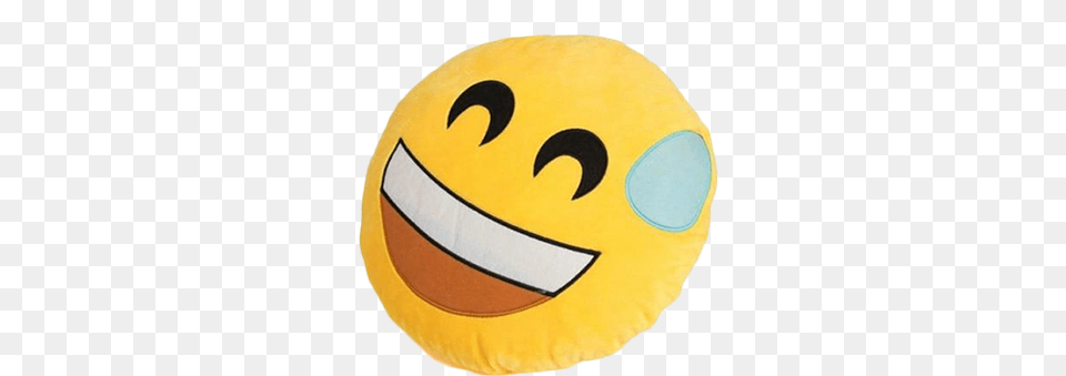 Happy Face Emoji Pillow Stuffed Toy, Cushion, Home Decor, Ball, Tennis Ball Free Png Download