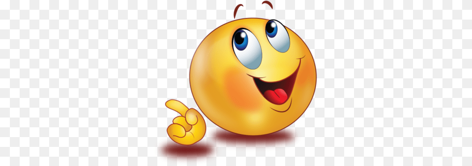 Happy Face Finger Pointing Emoji Thinking Emoji, Clothing, Hardhat, Helmet Free Png Download