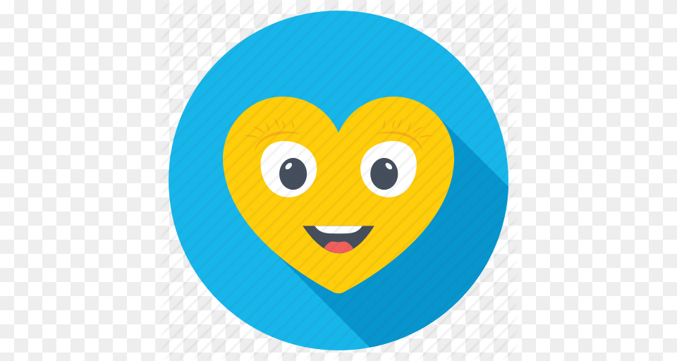 Happy Face Heart Shape Eyes Heart Shaped Smiley In Love Smiley, Disk Png Image