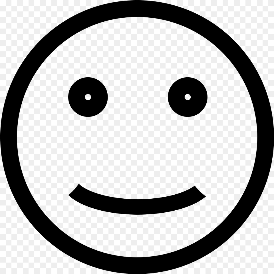Happy Face Icon Black And White, Gray Png