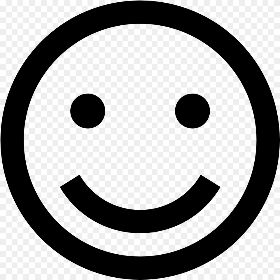 Happy Face Icon Black And White Copyright Bilder, Gray Png Image