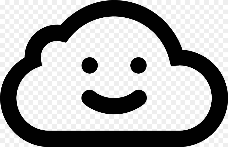 Happy Face Icon Happy Cloud, Gray Free Png Download