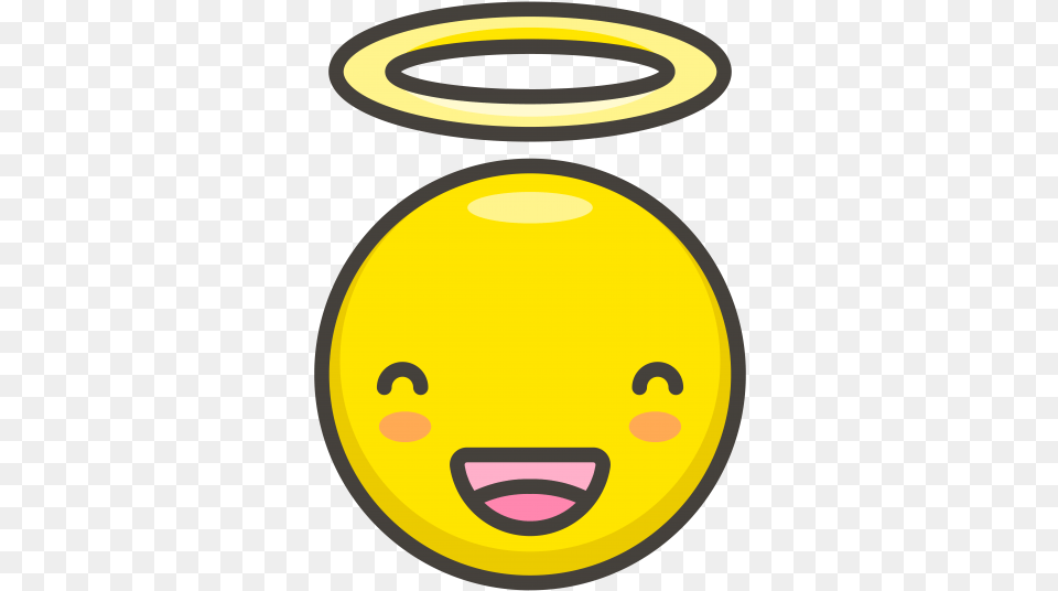 Happy Face Smiling Face With Halo Emoji Smiley Smiley, Logo, Head, Person Free Transparent Png