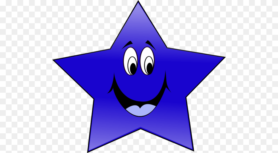 Happy Face Star Clip Art Blue Star With Face, Symbol, Star Symbol, Person Free Transparent Png