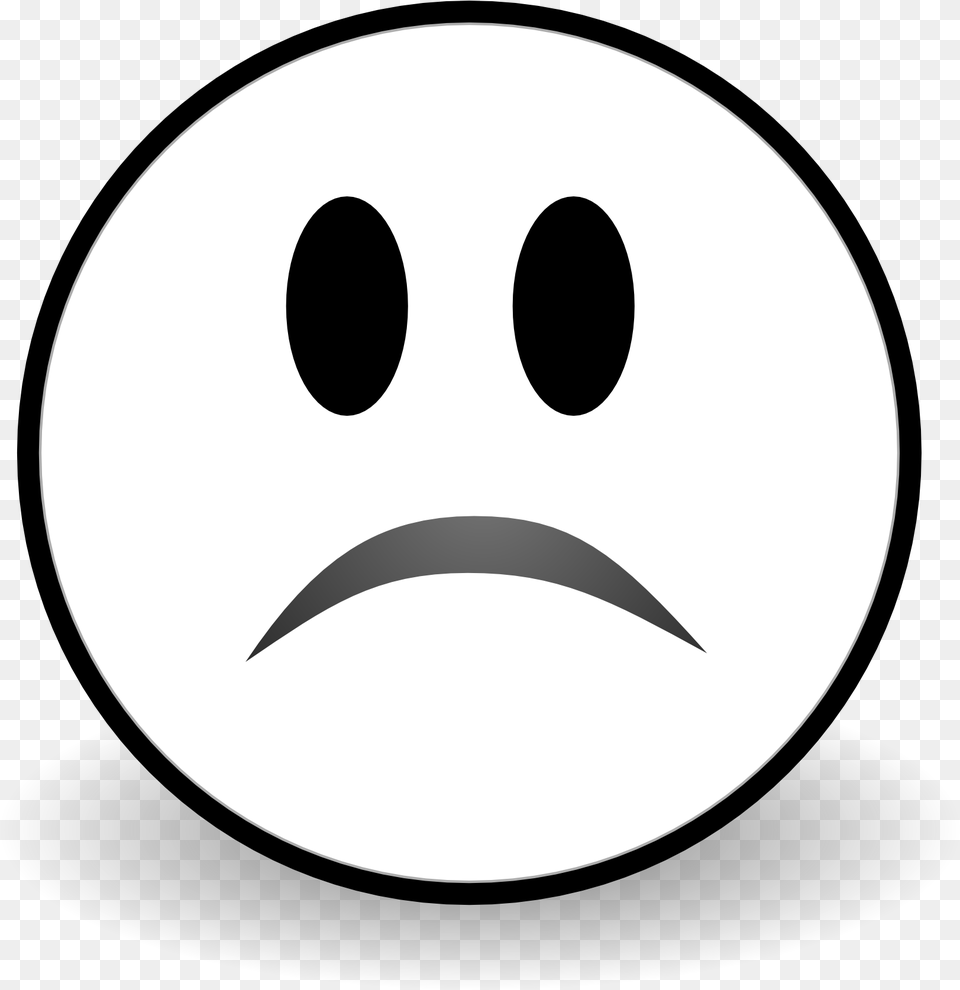 Happy Face Transparent Images Sad Clipart Black And White, Stencil, Logo, Astronomy, Outdoors Free Png Download