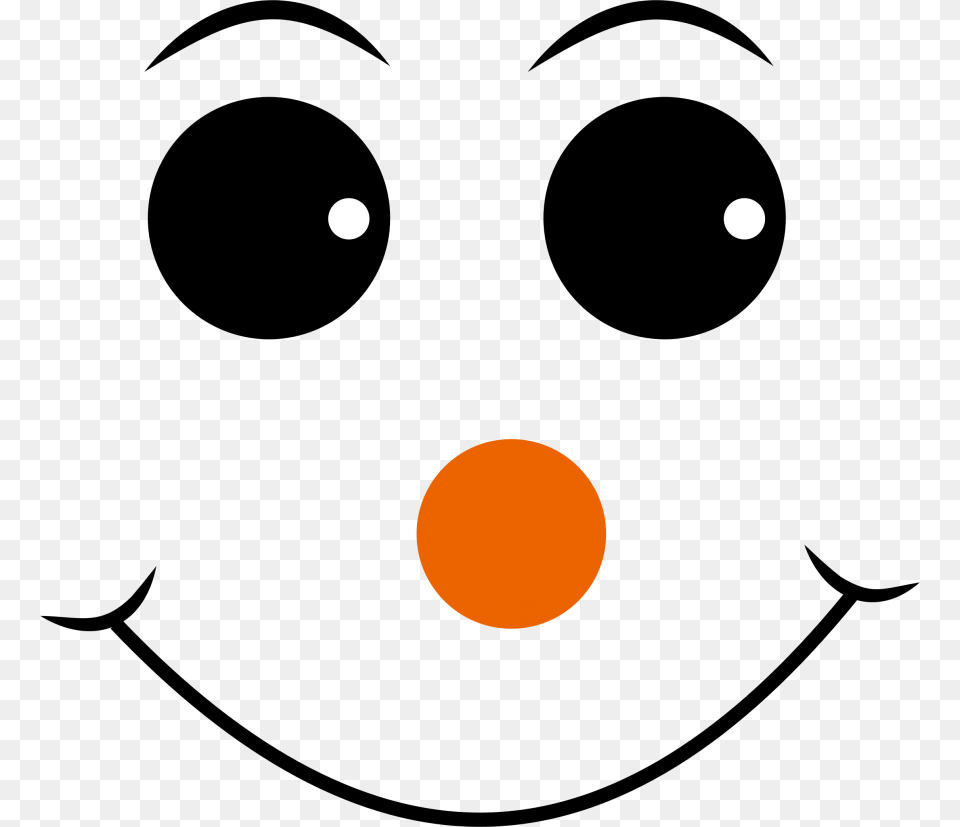 Happy Face With Orange Nose Vector Face Clipart, Astronomy, Moon, Nature, Night Free Png Download