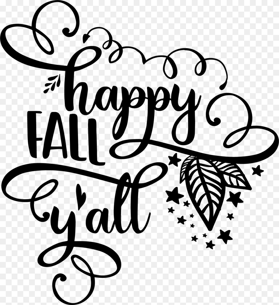 Happy Fall Happy Fall Yall Svg, Gray Free Png