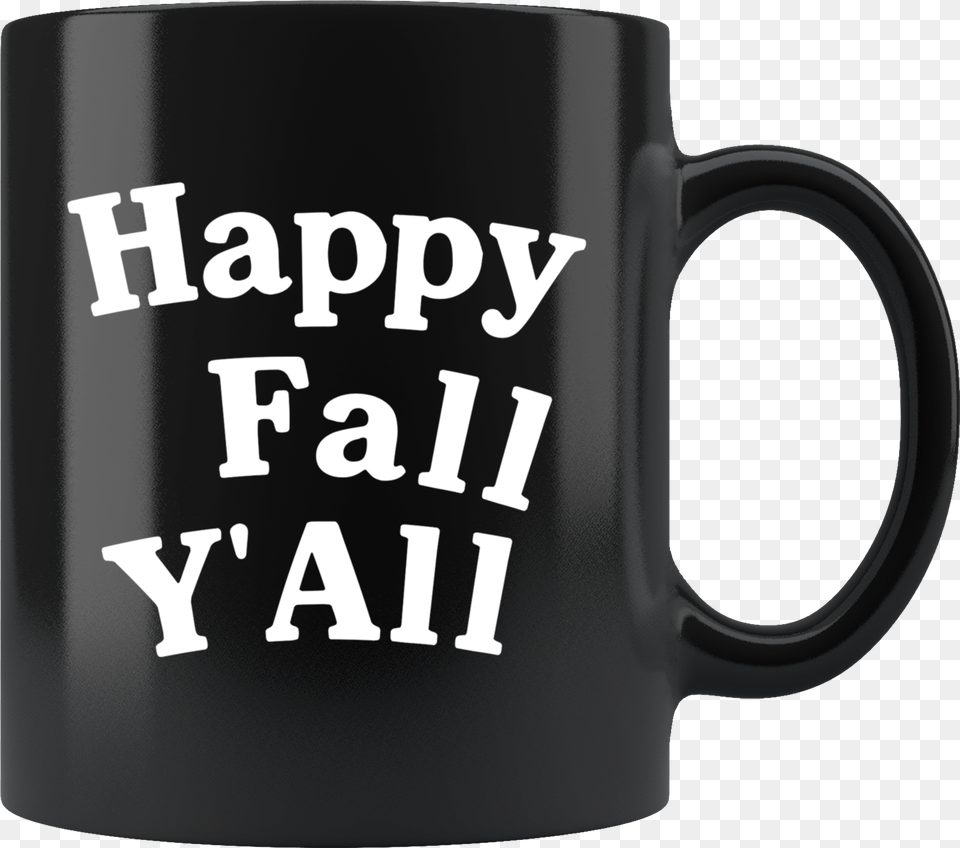 Happy Fall Y All 11oz Black Mug, Cup, Beverage, Coffee, Coffee Cup Png Image