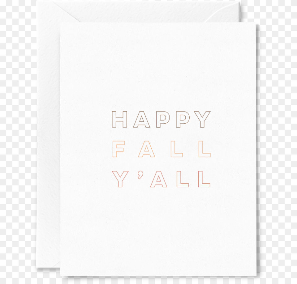 Happy Fall Y All Folded Greeting Card On Linen Cardstock Paper, Page, Text, White Board Free Png