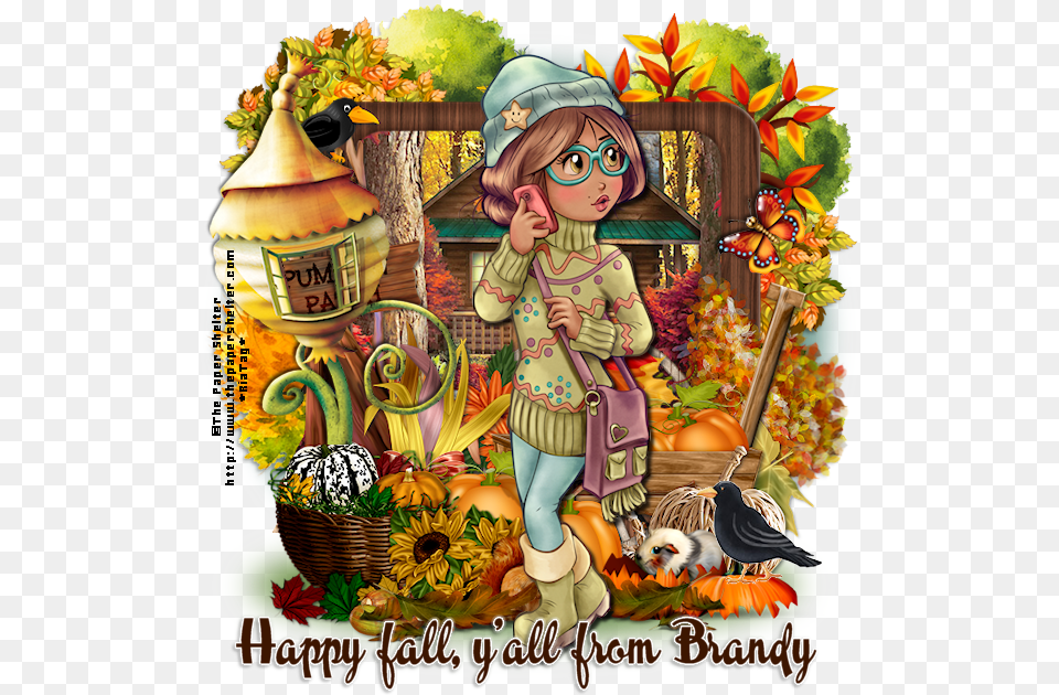 Happy Fall Y All From Brandy Soau Cartoon, Book, Comics, Publication, Baby Free Transparent Png