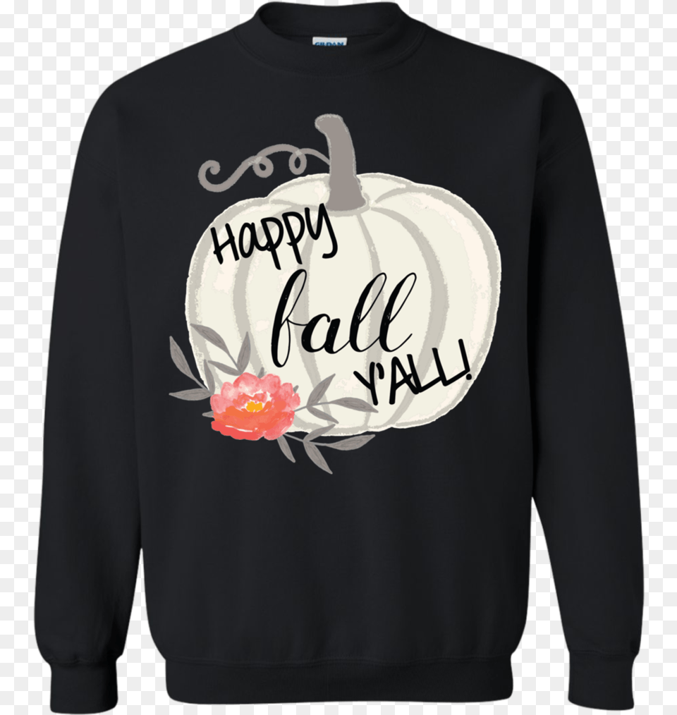 Happy Fall Y39all Watercolor Pumpkin Crewneck Sweatshirt Yosemite Park T Shirts, Clothing, Knitwear, Sweater, Hoodie Free Png Download