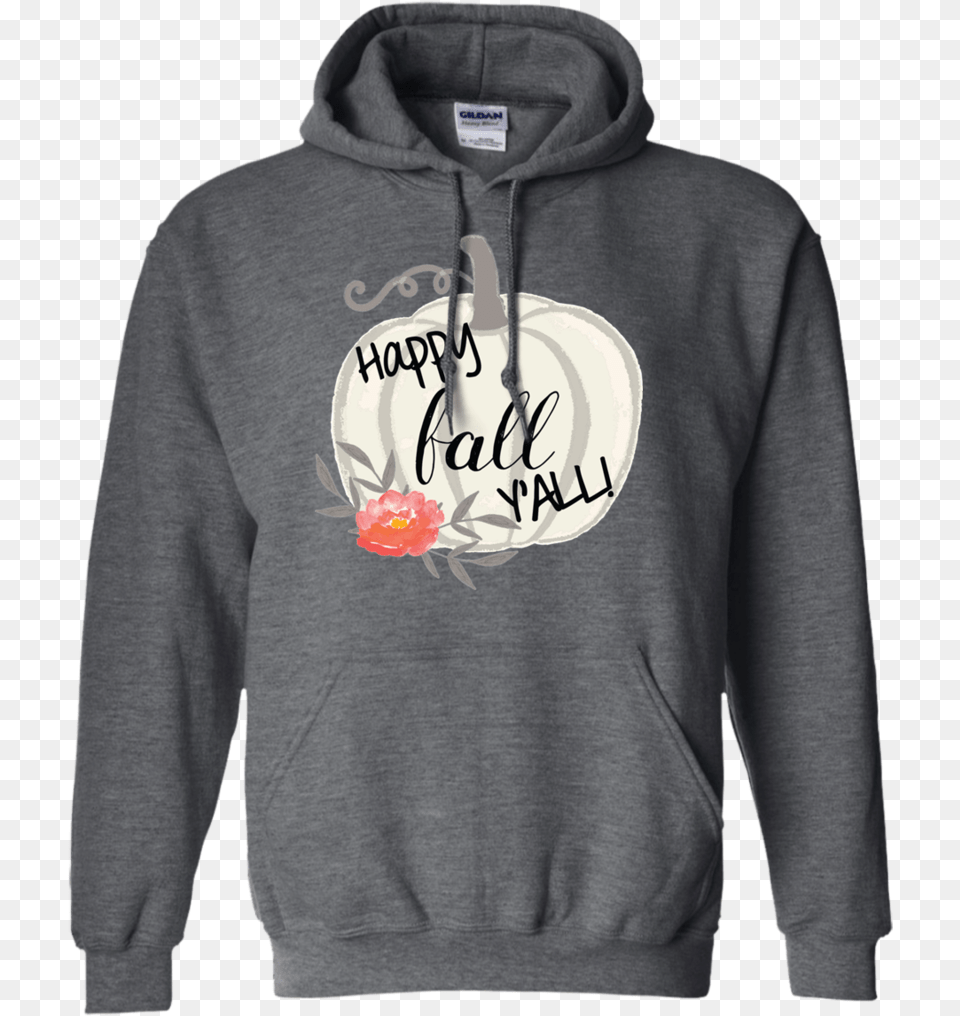 Happy Fall Y39all Watercolor Pumpkin Hoodie Sweatshirt Cute Volleyball Shirts For Moms, Clothing, Knitwear, Sweater, Hood Free Png Download