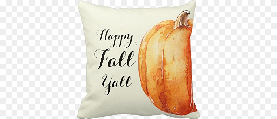 Happy Fall Yall With Painted Pumpkin Clipped Rev Hlppc Happy Fall Yall Throw 18 X 18 Inches Pillow Case, Cushion, Home Decor, Bread, Food Free Transparent Png