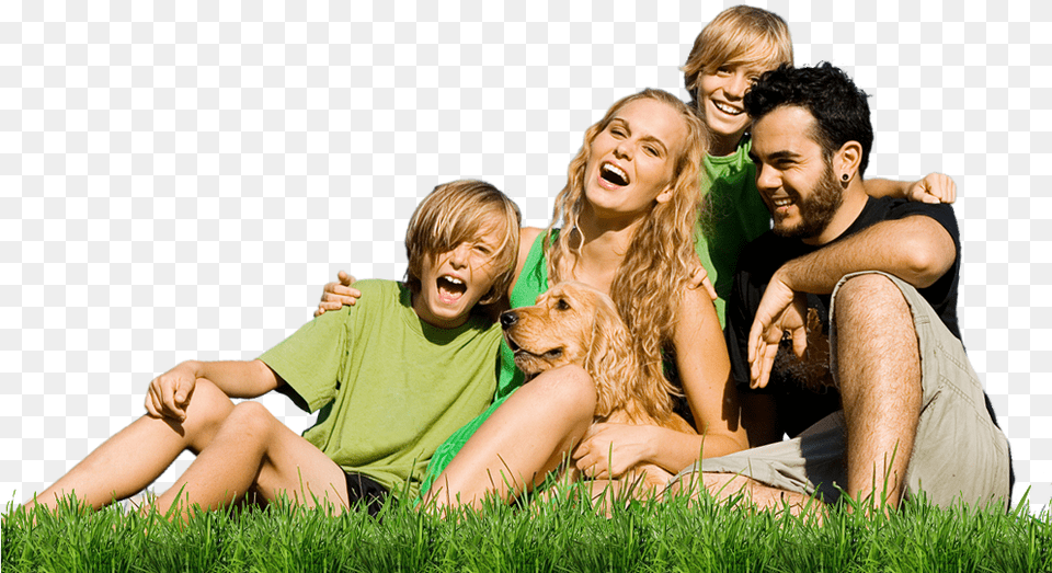 Happy Family, Laughing, Face, Plant, Grass Png Image
