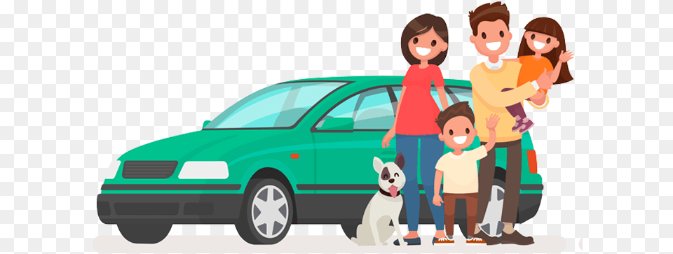 Happy Family Car Illustration, Baby, Person, Transportation, Vehicle Free Png