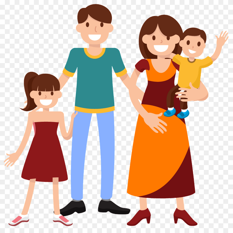 Happy Family Clipart, Pants, Clothing, Baby, Girl Free Png Download