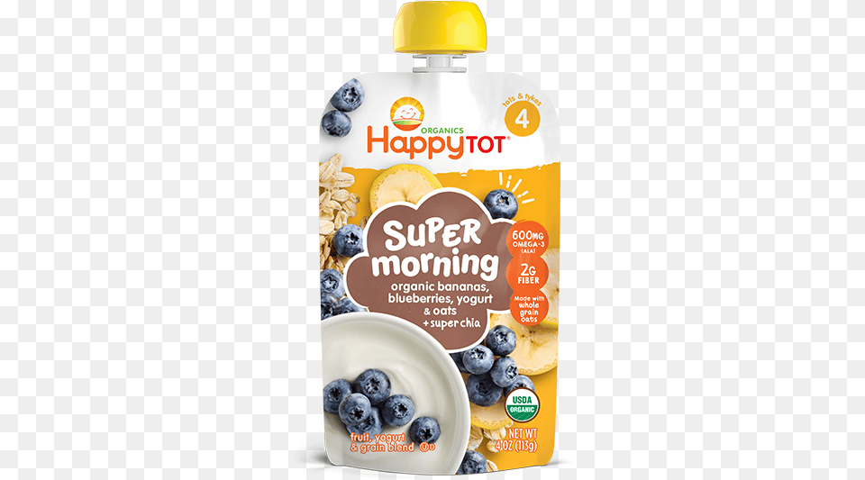 Happy Family Happy Tot Superfoods Apple Cinnamon, Berry, Blueberry, Food, Fruit Free Png