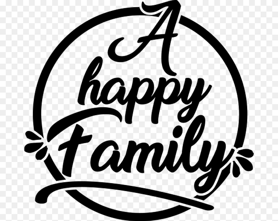 Happy Family Home Text Wall Decor Happy Family Text, Gray Free Transparent Png