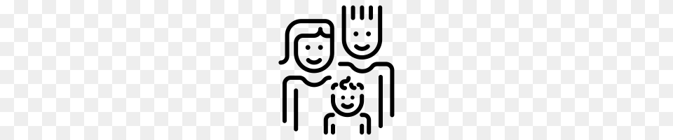 Happy Family Icons Noun Project, Gray Free Png