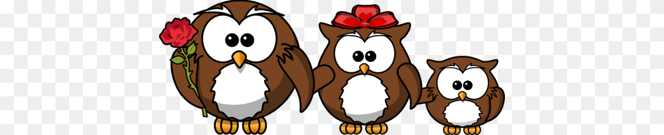 Happy Family Of Owls Vector Illustration, Baby, Person Free Png
