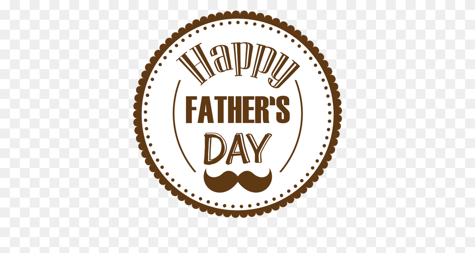 Happy Fathers Day Round Badge, Logo, Plate, Head, Person Png