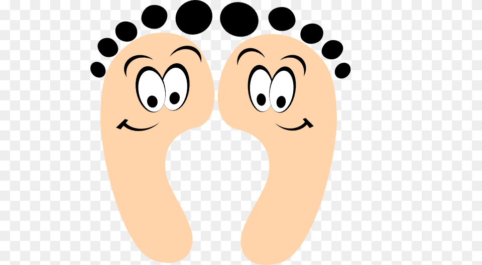 Happy Feet Clipart Feet Funny Cartoon, Footprint, Animal, Bear, Mammal Free Transparent Png