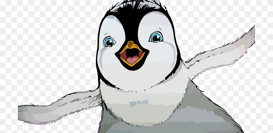 Happy Feet Very Cute Face Penguin Clipart Adlie Penguin, Baby, Person, Animal, Bird Free Png Download