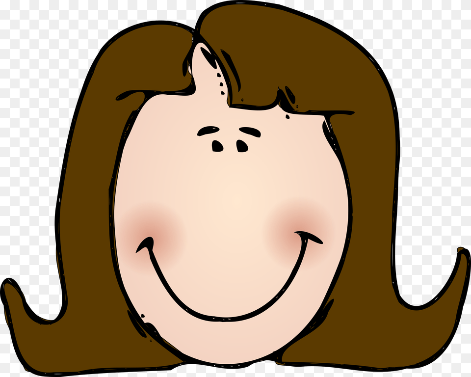 Happy Female Cartoon Face Clip Art Vector Cartoon Woman With Glasses, Person, Head Free Png Download