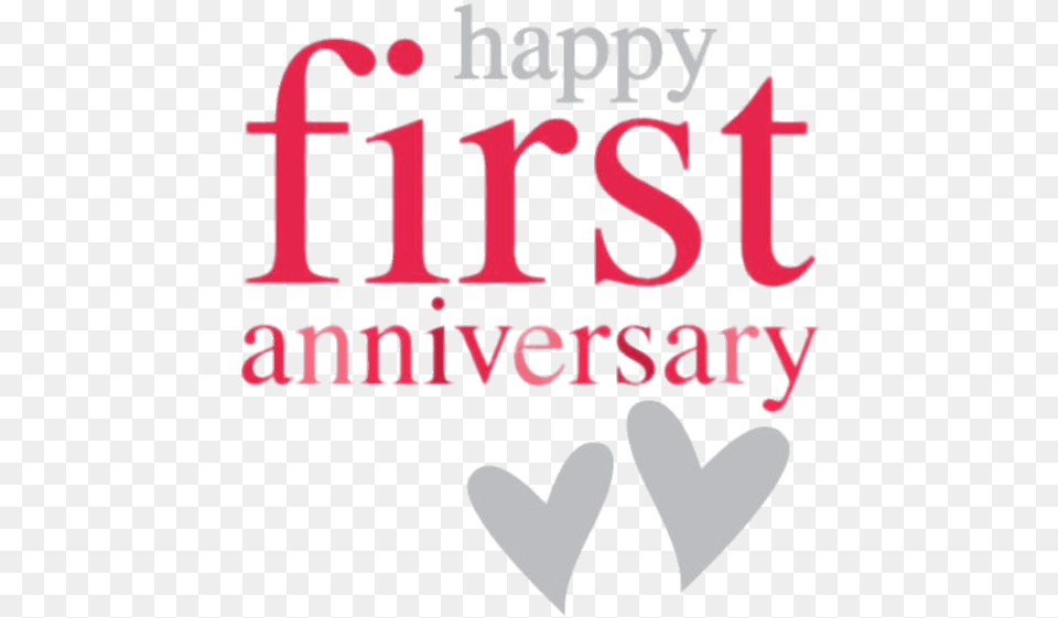 Happy First Anniversary Happy One Year Anniversary, Book, Publication, Text Free Transparent Png