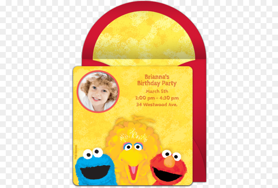 Happy First Birthday Elmo, Advertisement, Poster, Envelope, Greeting Card Png Image