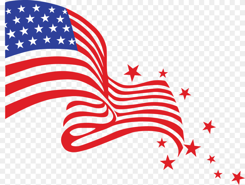 Happy Fourth Of July Flag, American Flag Free Png Download