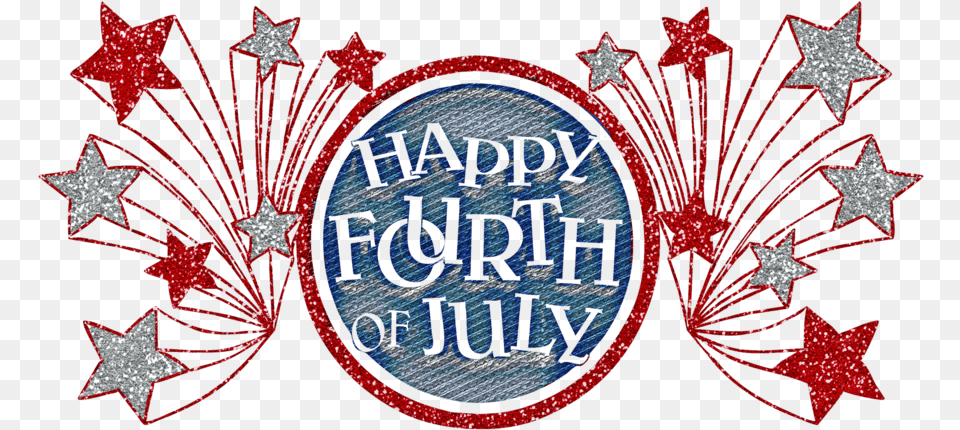 Happy Fourth Of July Glitter Banner Happy Fourth Of July, Logo, Symbol, Dynamite, Weapon Png Image