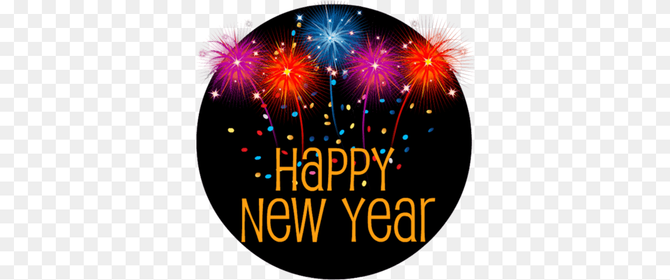 Happy Happy New Year Clipart, Fireworks, Light Free Png